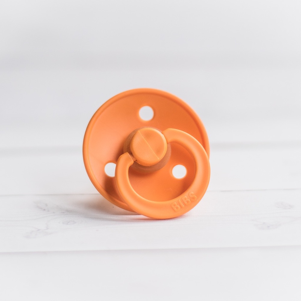 2 bibs pacifiers Apricot • bundle for junegarra